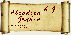 Afrodita Grubin vizit kartica